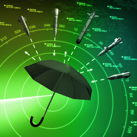 Radar and Air Protection - 3D Renderingの写真素材
