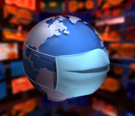 World News and Quarantine - 3D Renderingの写真素材