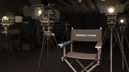 Director and Equipment - 3D Renderingの写真素材