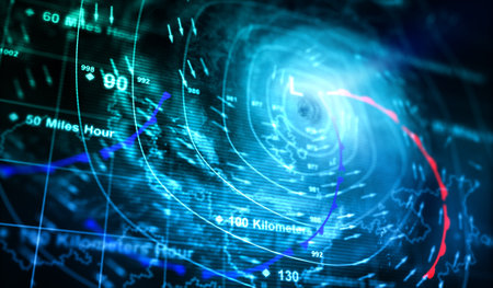 Storm Map - 3D Renderingの写真素材
