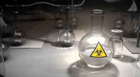 Biohazard in Lab - 3D Renderingの写真素材