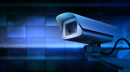 Security Camera, noise and monitorsの写真素材