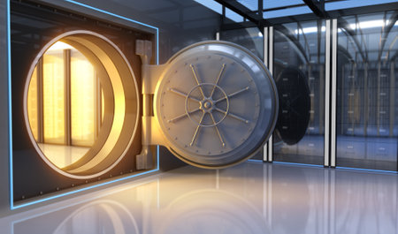 Rays from gold in the Bankの写真素材