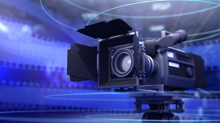 Camera for movie and filmの写真素材