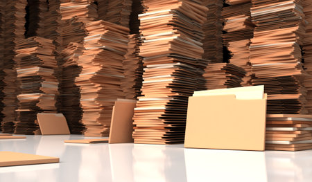 Chaos in archive from foldersの写真素材