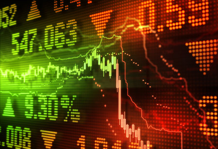 Crisis in the stock marketの写真素材