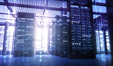 Hardware in the server roomの写真素材