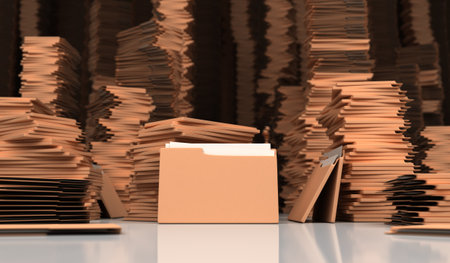 Chaos in archive from foldersの写真素材