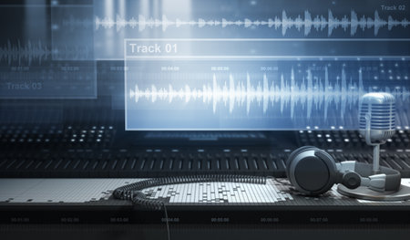 Sound Studio and Audio Tracksの写真素材
