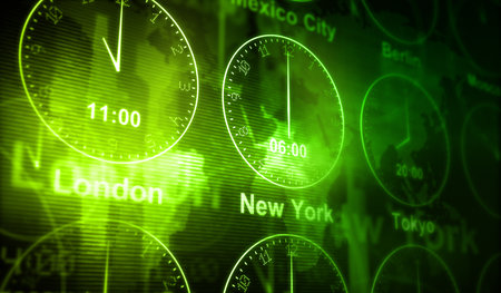 Clocks and time zones in cities
