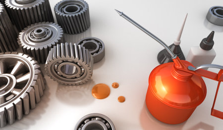 Gears and Oilers - 3D Renderingの写真素材
