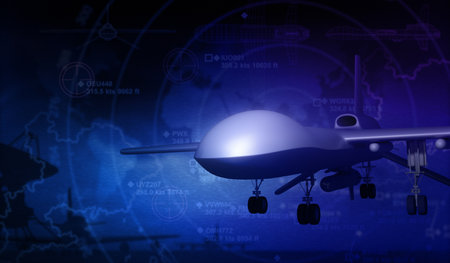 UAV Drone- 3d Renderingの写真素材