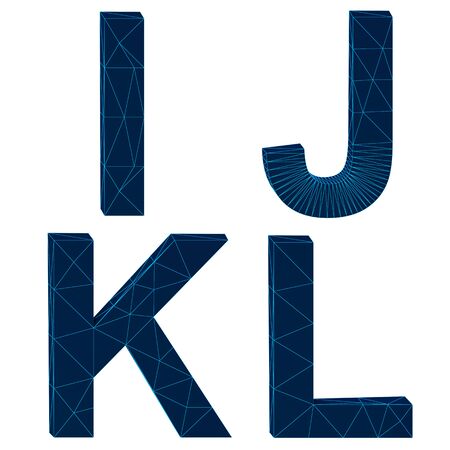 isolated alphabet of wire letters. 3d renderingの写真素材