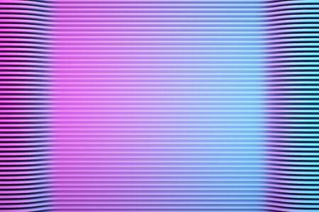 horizontal stripes background in pink blue lighting. 3d rendering