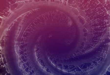 black whirlpool with splash liquid with motion blur. 3d rendering