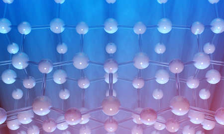 background molecular structure in ray light. 3d renderingの写真素材