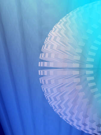 thorny sphere in the rays of blue light close up. 3d rendering