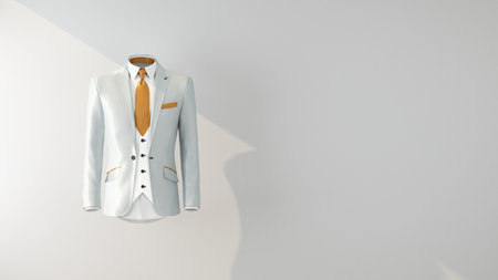 mens suit jacket with copy space. 3d renderingの写真素材