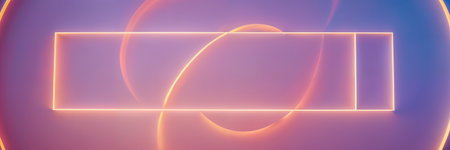 neon lines on a blurred geometric background in pastel colorsの素材