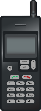 Old mobile phone - vector illustrationのイラスト素材