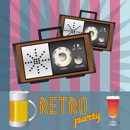 Retro party - back in timeのイラスト素材