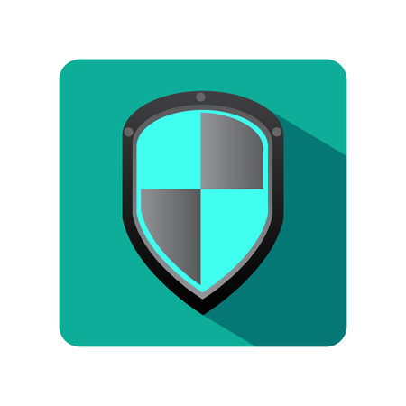 Vector flat safety shield iconのイラスト素材