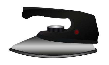 Vector old iron - detailed icon isolated on white backgroundのイラスト素材