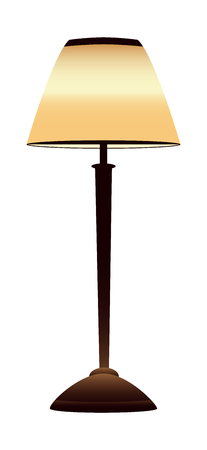 Vintage vector floor lamp isolated on white backgroundのイラスト素材