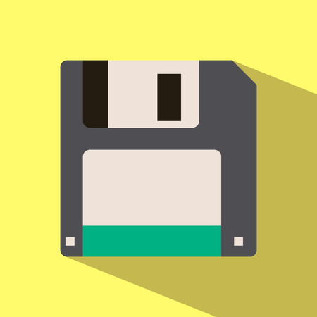 Icon of diskette isolated on a white background. Isolated on white backgroundのイラスト素材