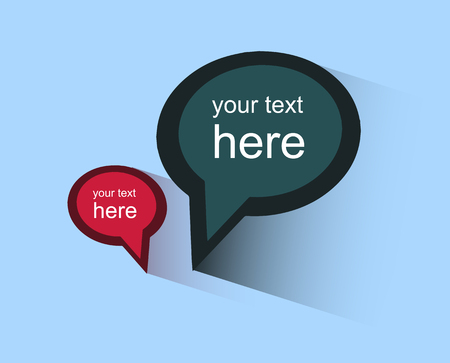 flat template of speech bubbles with shadowのイラスト素材