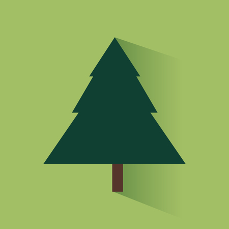 Vector illustration of a tree with shadowのイラスト素材