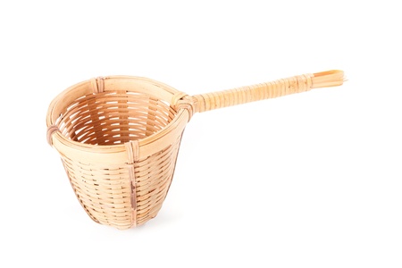 tea strainer on white background