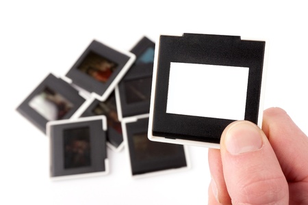 Photo frame  Slide 35mm on white background の写真素材