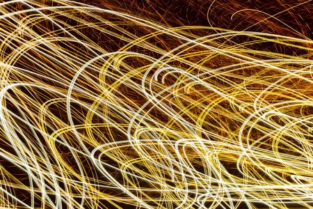 Movement of light on a black backgroundの写真素材