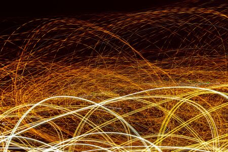 Movement of light on a black backgroundの写真素材