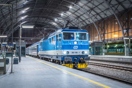PRAGUE, CZECH REPUBLIC, MAY 2020 Prague Main Station - the largest railway station in Prague at...