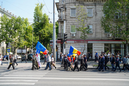 Chisinau, Moldova - May 21, 2023 European Moldova National Assemblyのeditorial素材
