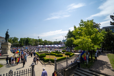 Chisinau, Moldova - May 21, 2023 European Moldova National Assemblyのeditorial素材