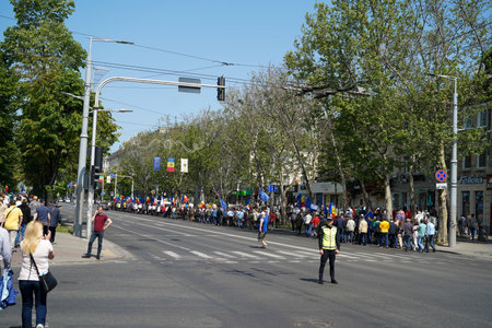 Chisinau, Moldova - May 21, 2023 European Moldova National Assemblyのeditorial素材