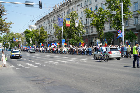 Chisinau, Moldova - May 21, 2023 European Moldova National Assemblyのeditorial素材