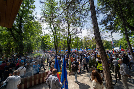 Chisinau, Moldova - May 21, 2023 European Moldova National Assemblyのeditorial素材