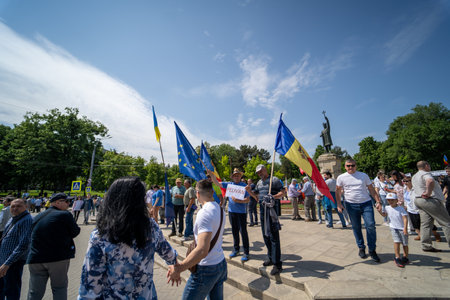 Chisinau, Moldova - May 21, 2023 European Moldova National Assemblyのeditorial素材