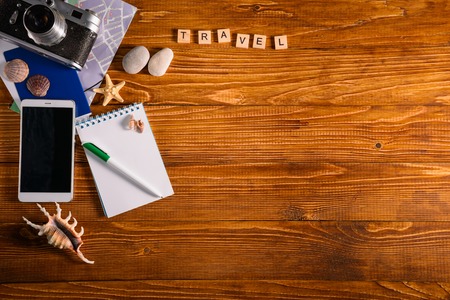 Preparing for travel,reservation ticket close-up