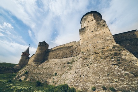 old castle in cloudy day