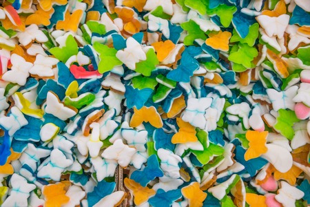 colored texture of marmalade. candy close upの写真素材