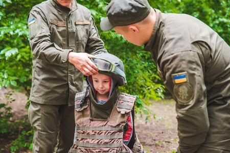 LVIV, UKRAINE - July 17,2018: families with kids walking by park. professional kids day holidaysのeditorial素材