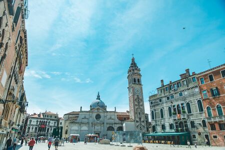 Venice, Italy - May 26, 2019: view of italian square summer sunny day. travel conceptのeditorial素材
