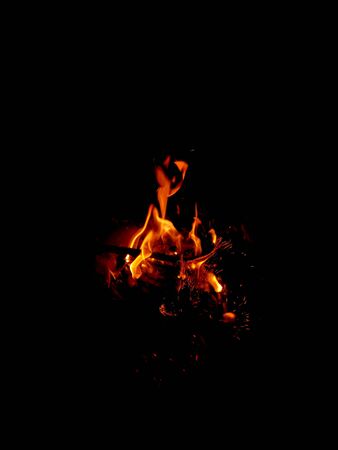 fire flame isolated on black design graphic resourcesの写真素材