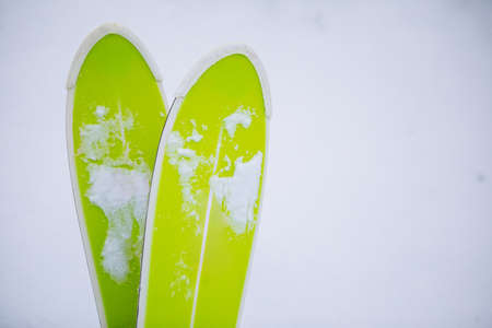 ski close up winter sport activitiesの写真素材