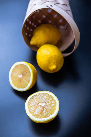 lemons bitcoin symbol of richness flat layの写真素材